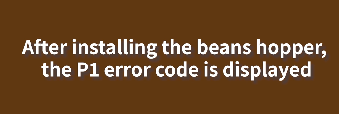 Getting a P1 error code?