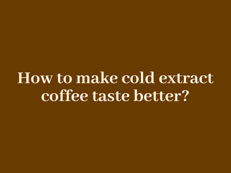 How to make cold brew?