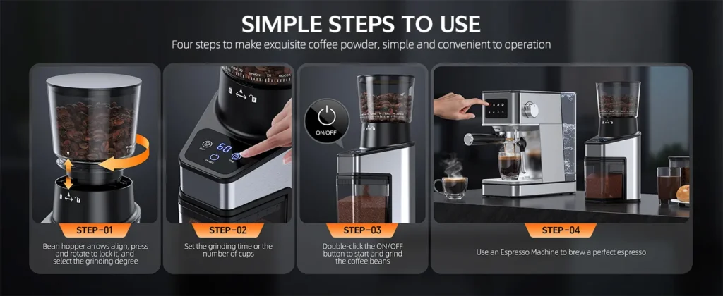 artkoff coffee grinder first time setup